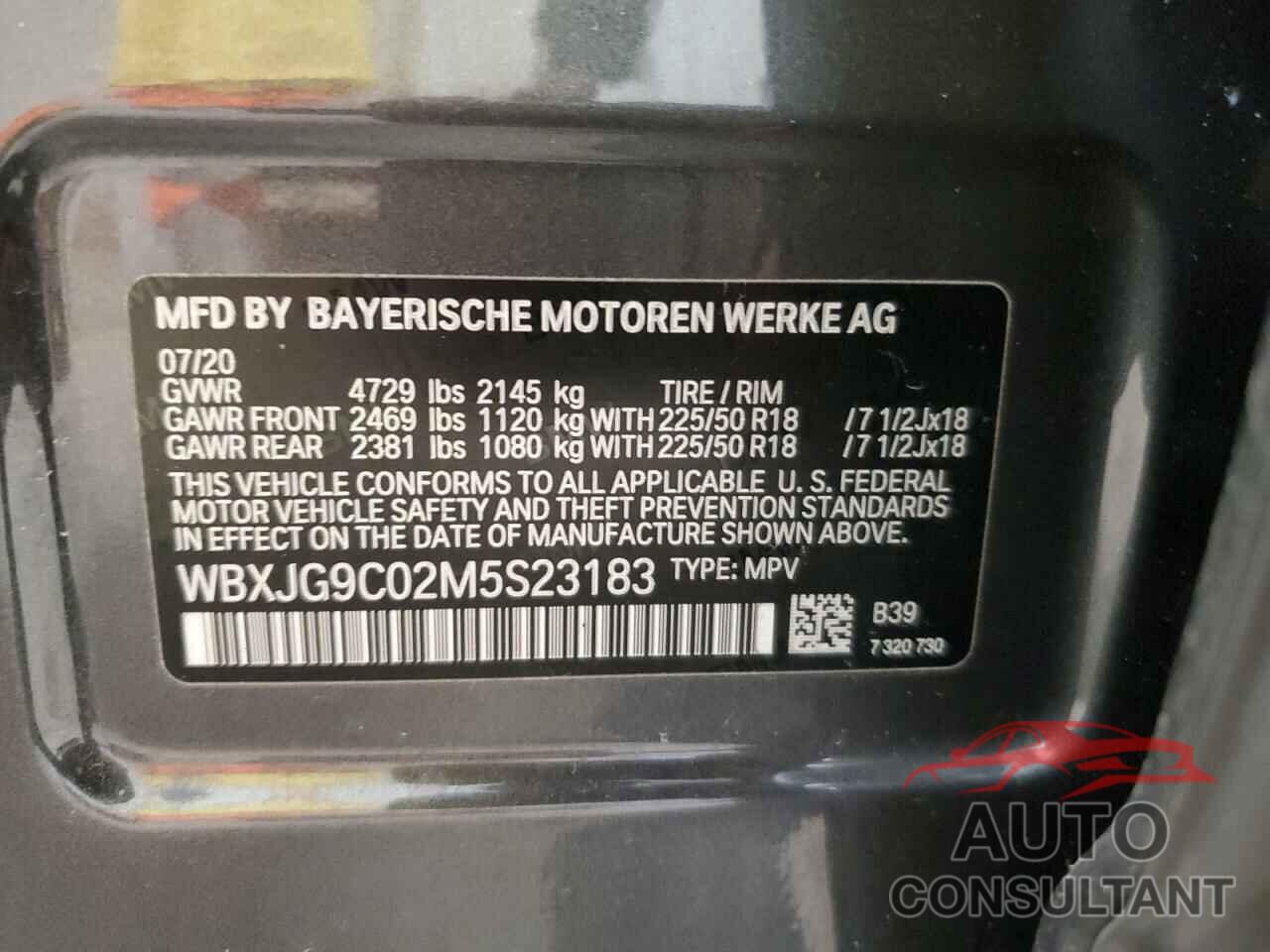 BMW X1 2021 - WBXJG9C02M5S23183
