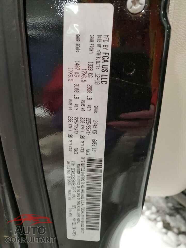 DODGE CARAVAN 2019 - 2C4RDGBG5KR610547