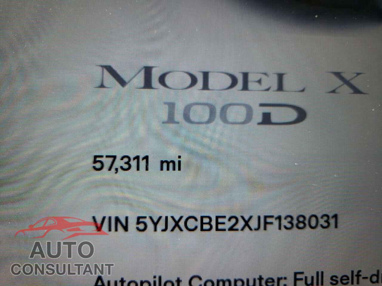 TESLA MODEL X 2018 - 5YJXCBE2XJF138031