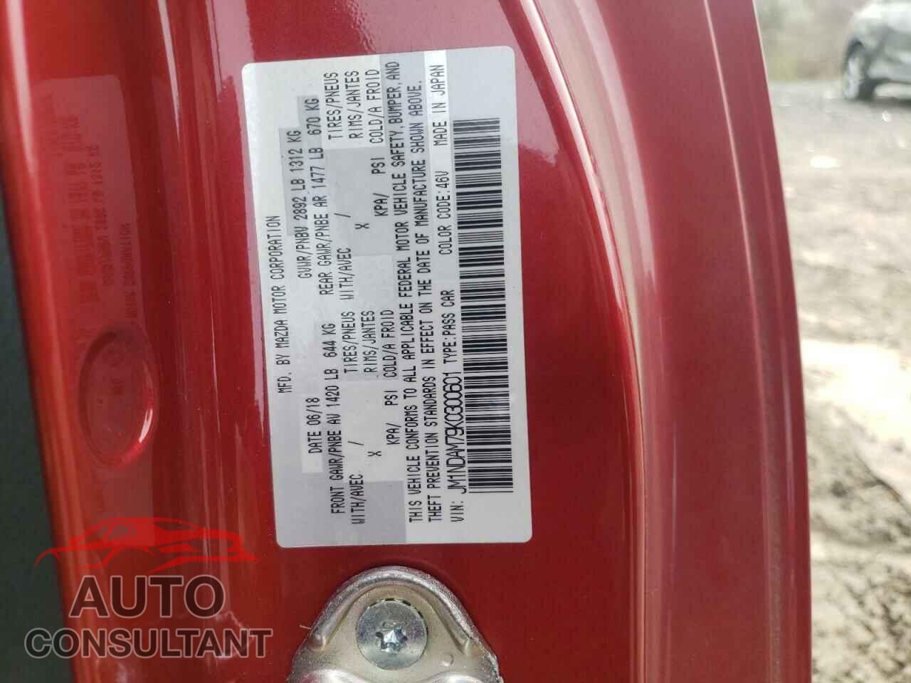 MAZDA MX5 2019 - JM1NDAM79K0300601