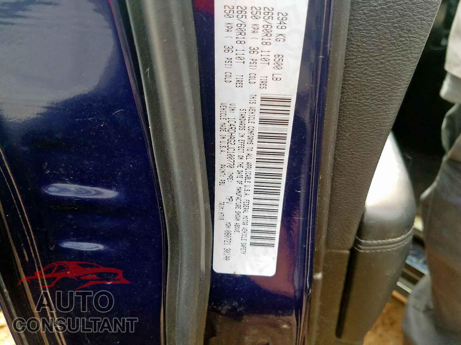 DODGE DURANGO 2018 - 1FA6P8THXL5167551