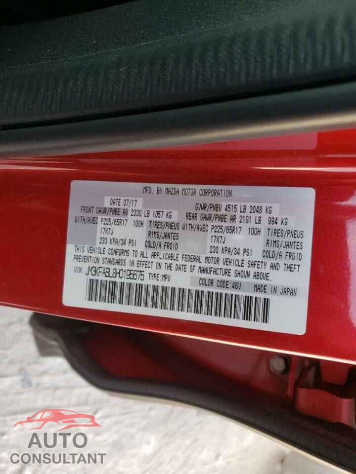 MAZDA CX-5 2017 - JM3KFABL8H0195675
