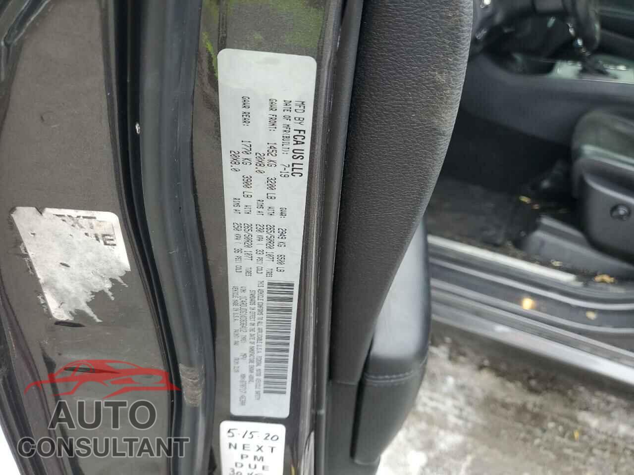 DODGE DURANGO 2019 - 1C4RDJDG1KC836412
