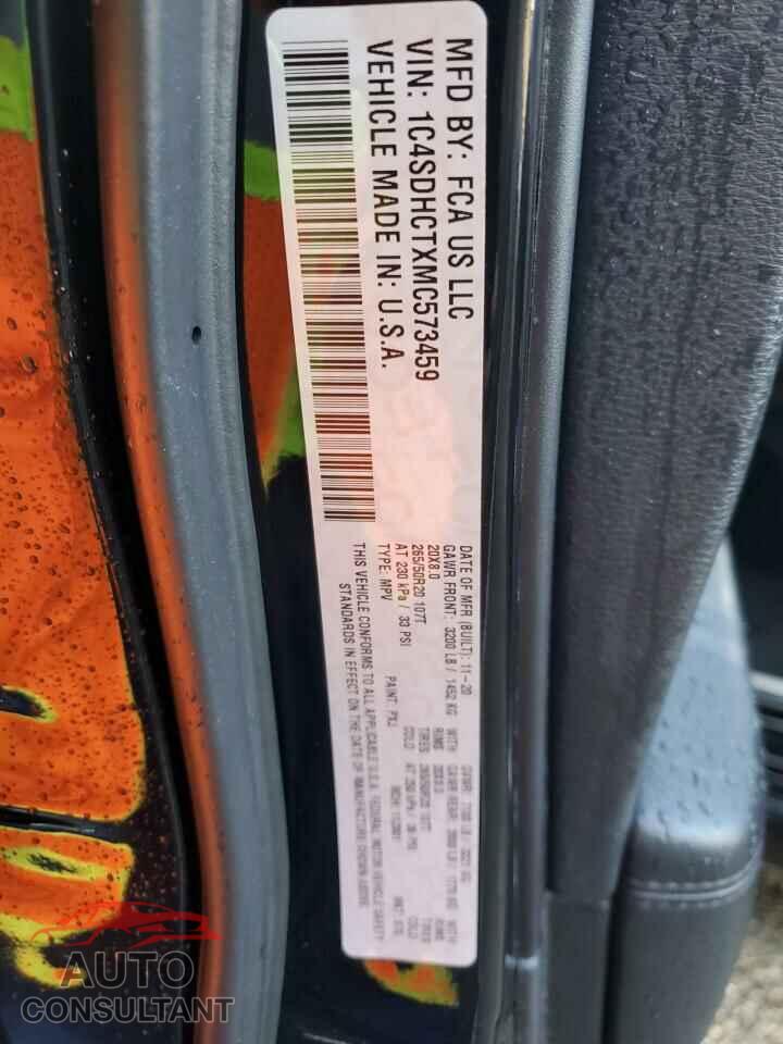 DODGE DURANGO 2021 - 1C4SDHCTXMC573459