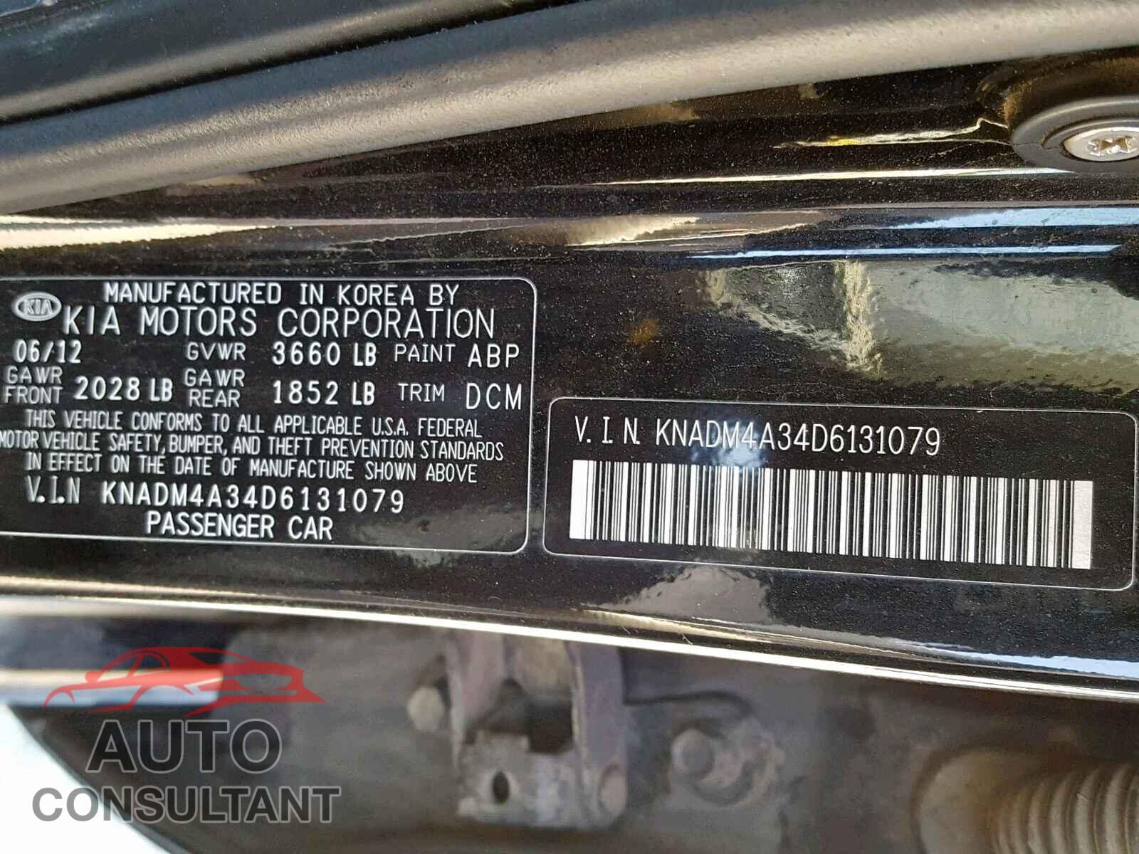 KIA RIO LX 2013 - KNADM4A34D6131079