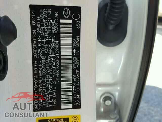 LEXUS ES350 2015 - JTHBK1GG6F2159404