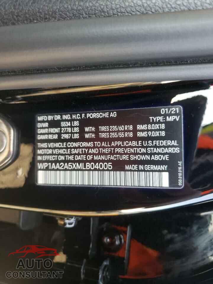 PORSCHE MACAN 2021 - WP1AA2A5XMLB04005