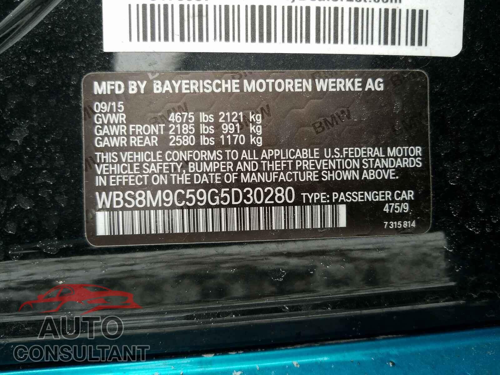 BMW M3 2016 - WBS8M9C59G5D30280