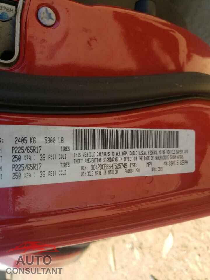 DODGE JOURNEY 2017 - 3C4PDCBB5HT525749