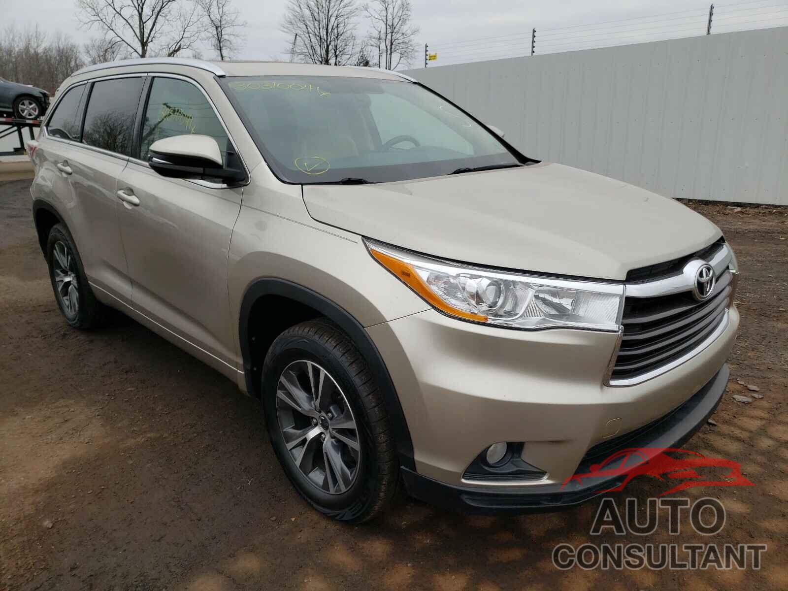 TOYOTA HIGHLANDER 2016 - 5TDKKRFH6GS132174