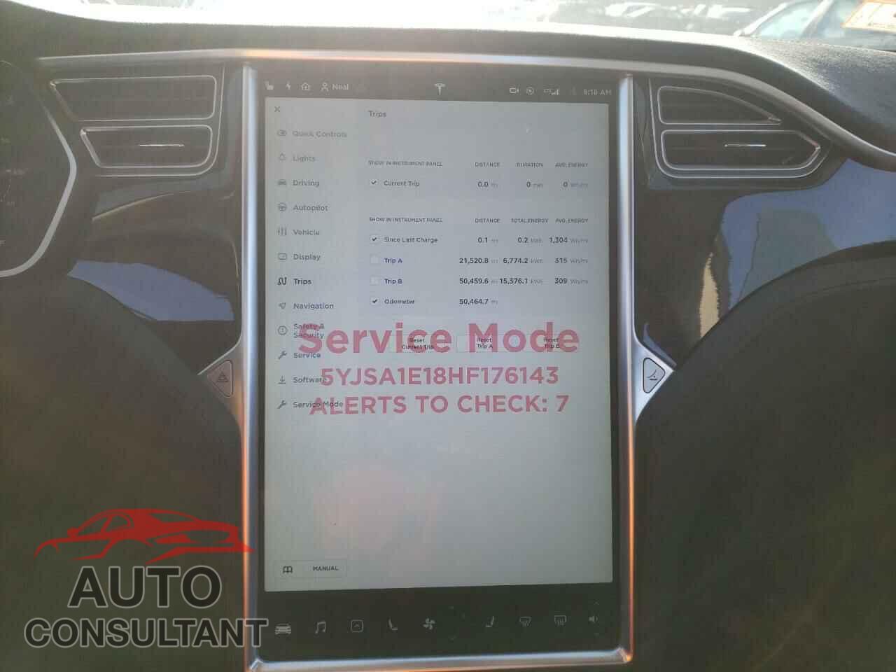 TESLA MODEL S 2017 - 5YJSA1E18HF176143