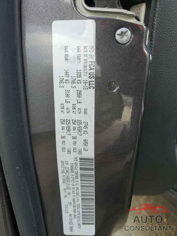 CHRYSLER MINIVAN 2016 - 2C4RC1HG0GR191165