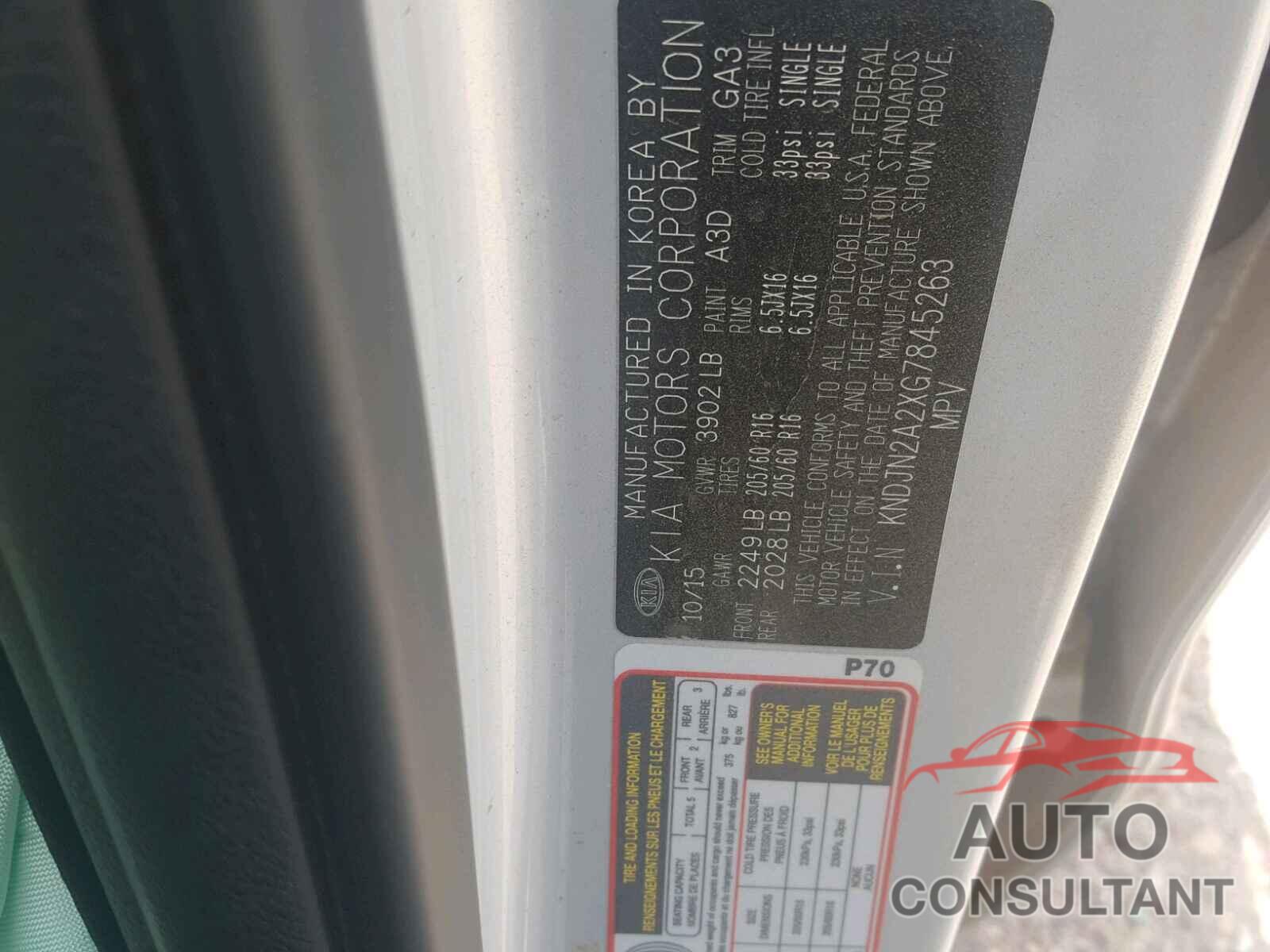 KIA SOUL 2016 - JTDS4RCE8LJ005132