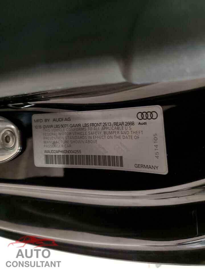 AUDI A5 2016 - WAUD2AFH6GN004255