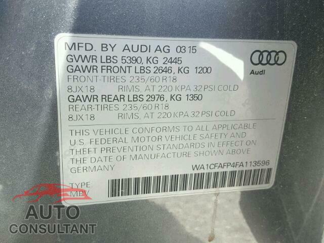 AUDI Q5 2015 - WA1CFAFP4FA113596