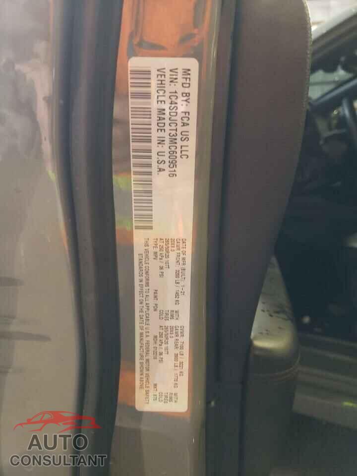 DODGE DURANGO 2021 - 1C4SDJCT3MC609516