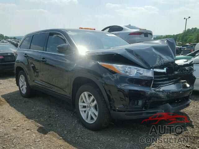 TOYOTA HIGHLANDER 2016 - 5TDBKRFH5GS269610