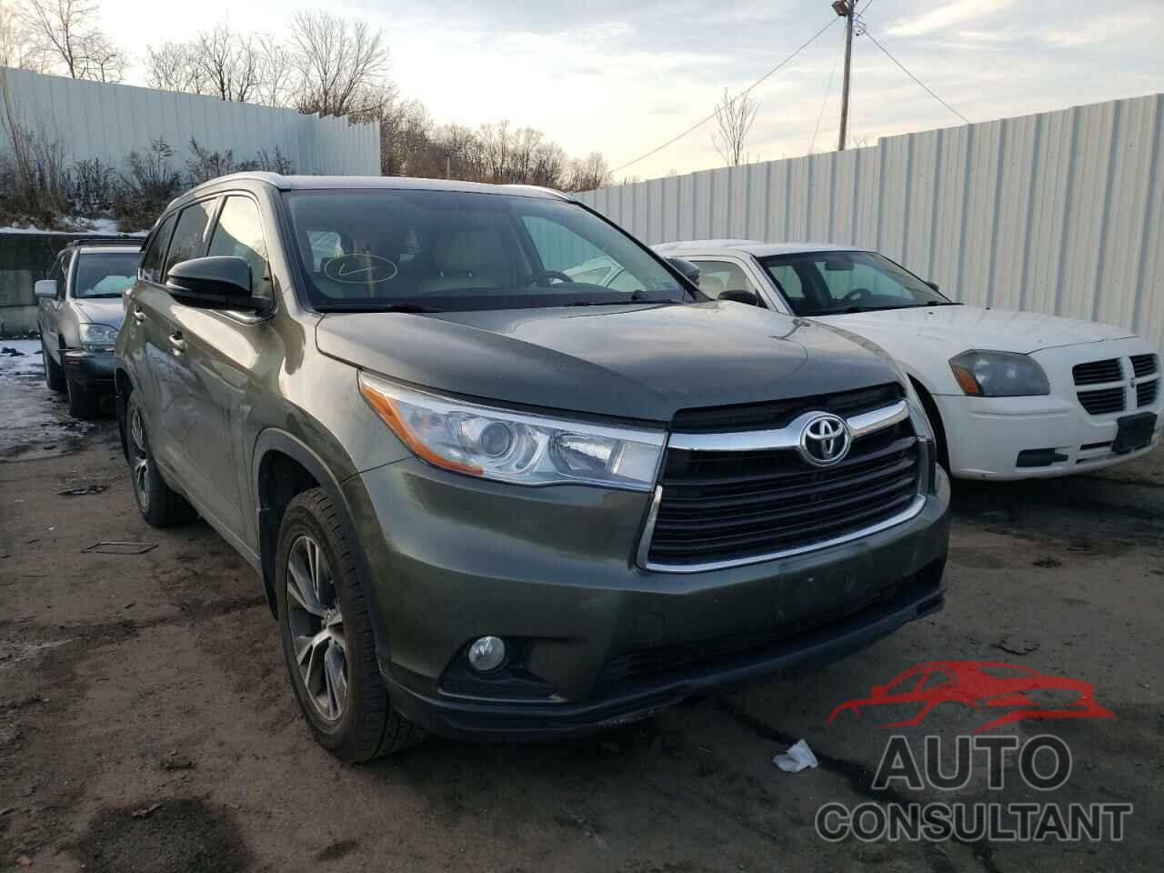 TOYOTA HIGHLANDER 2016 - 5TDJKRFH4GS334409