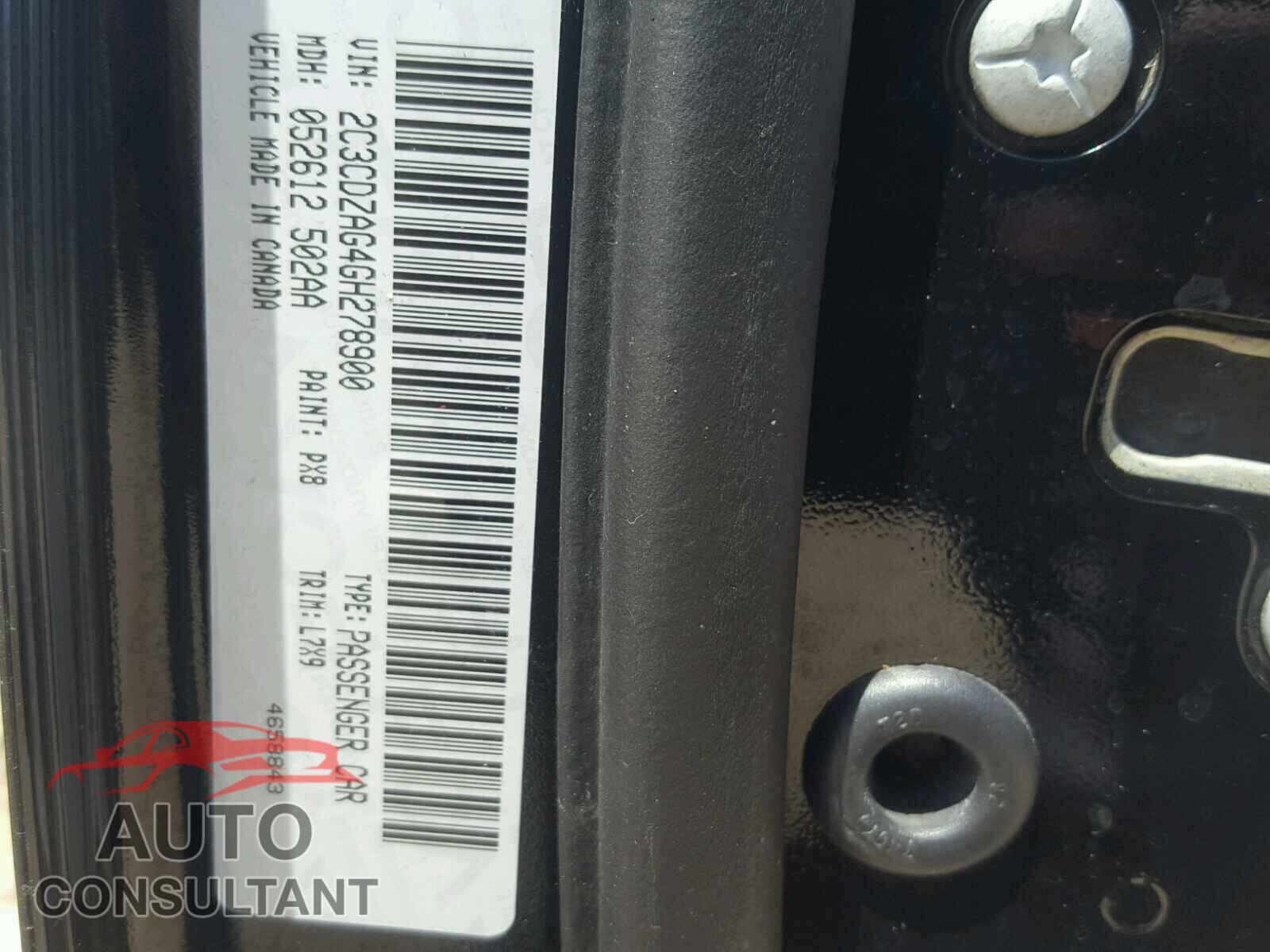 DODGE CHALLENGER 2016 - 2C3CDZAG4GH278900