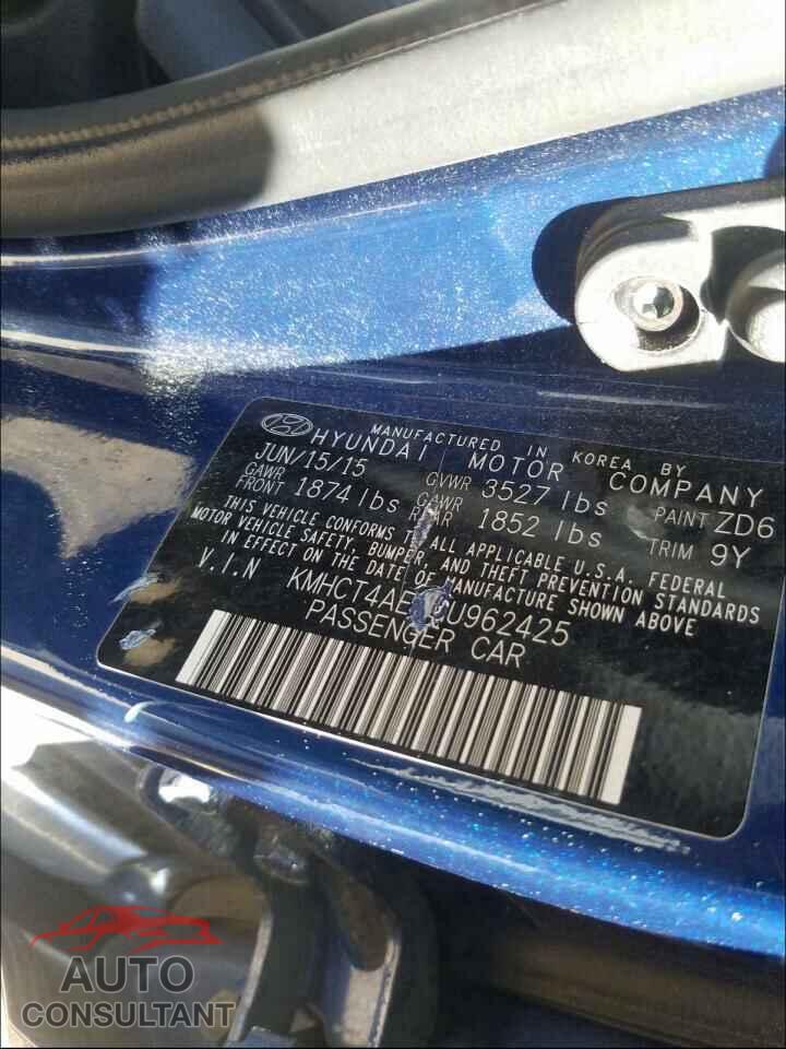 HYUNDAI ACCENT 2016 - KMHCT4AE1GU962425