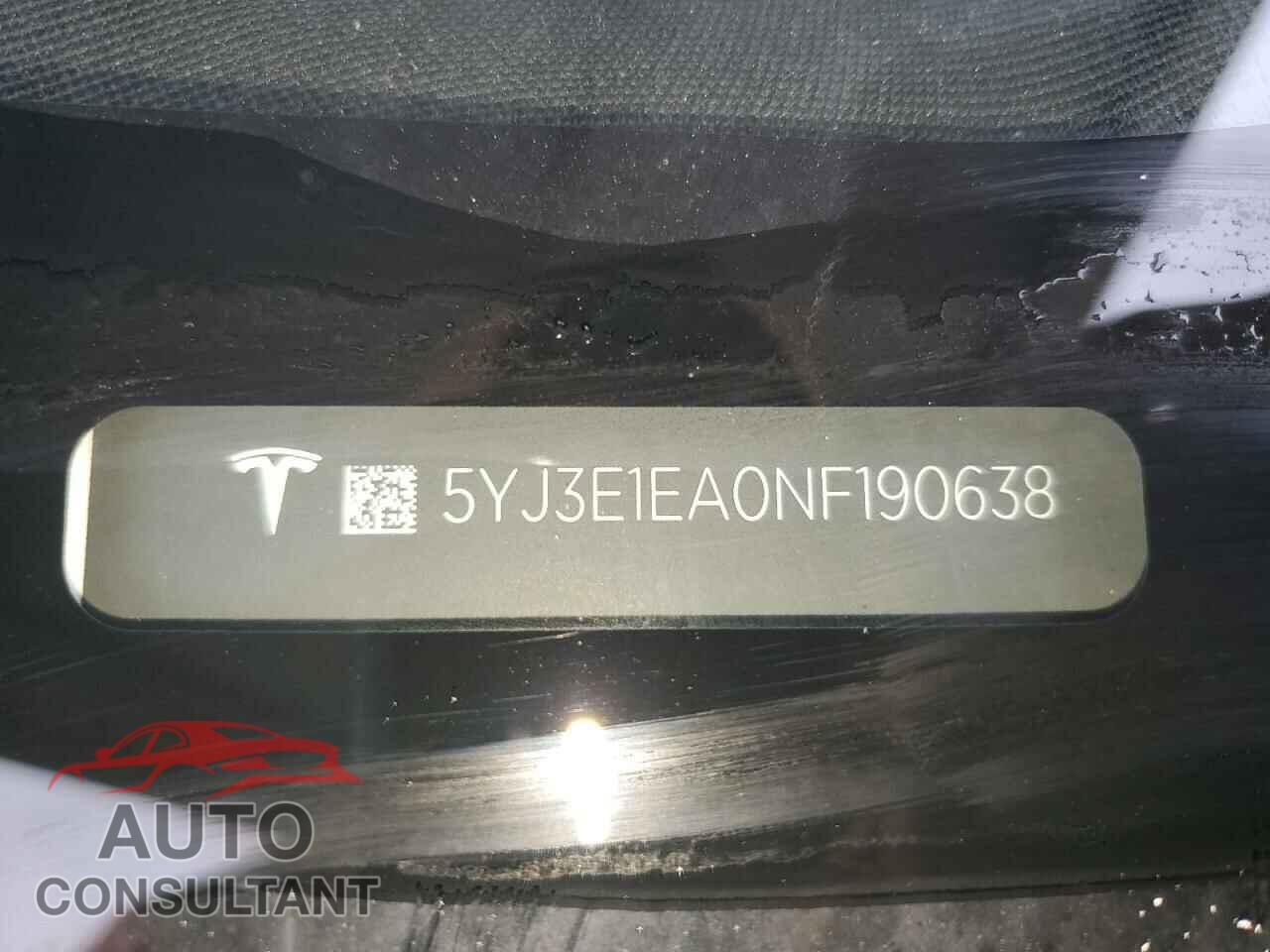 TESLA MODEL 3 2022 - 5YJ3E1EA0NF190638