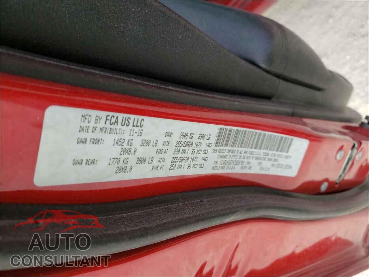 DODGE DURANGO 2017 - 1C4RDHDG7HC659785