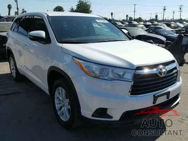 TOYOTA HIGHLANDER 2015 - 5TDZKRFH6FS055156