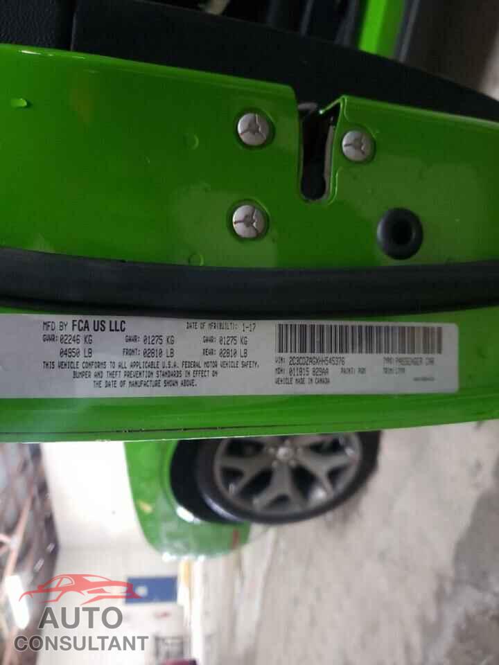 DODGE CHALLENGER 2017 - 2C3CDZAGXHH545376
