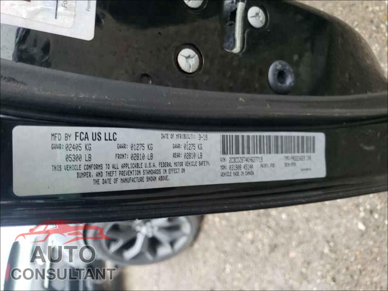 DODGE CHALLENGER 2019 - 2C3CDZBT4KH627719