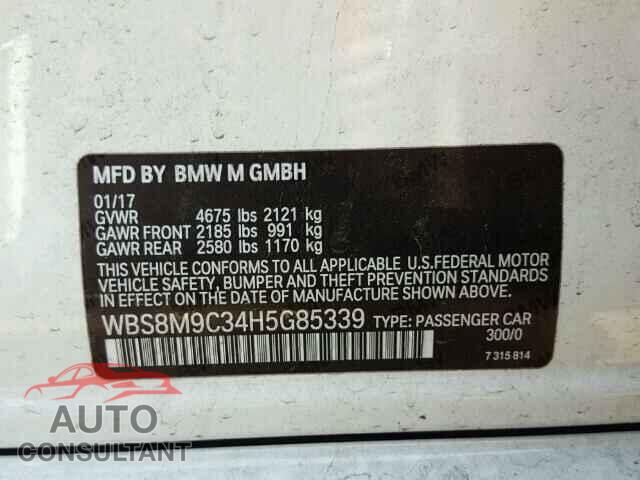 BMW M3 2017 - WBS8M9C34H5G85339