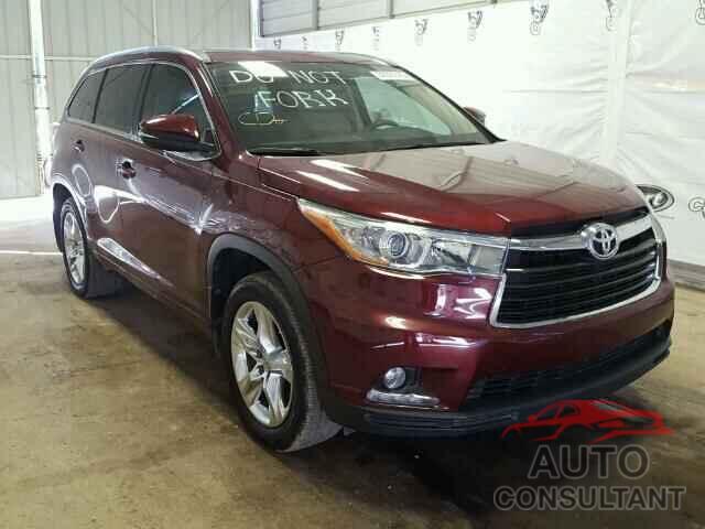 TOYOTA HIGHLANDER 2015 - 5TDDKRFH9FS079025