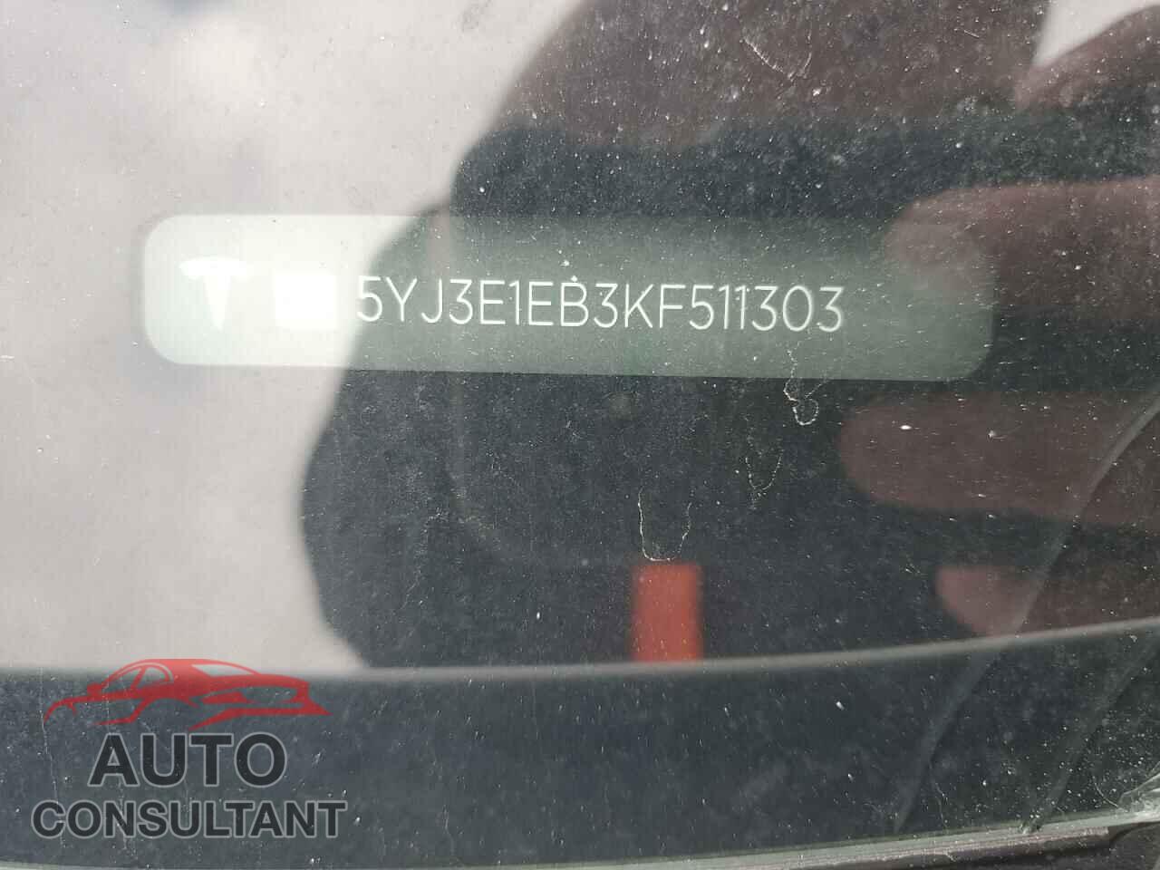 TESLA MODEL 3 2019 - 5YJ3E1EB3KF511303