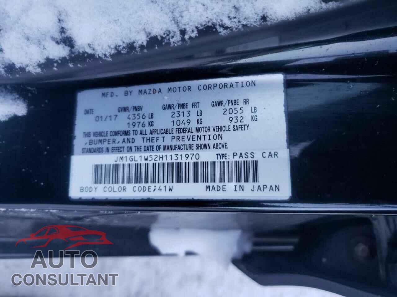 MAZDA 6 2017 - JM1GL1W52H1131970