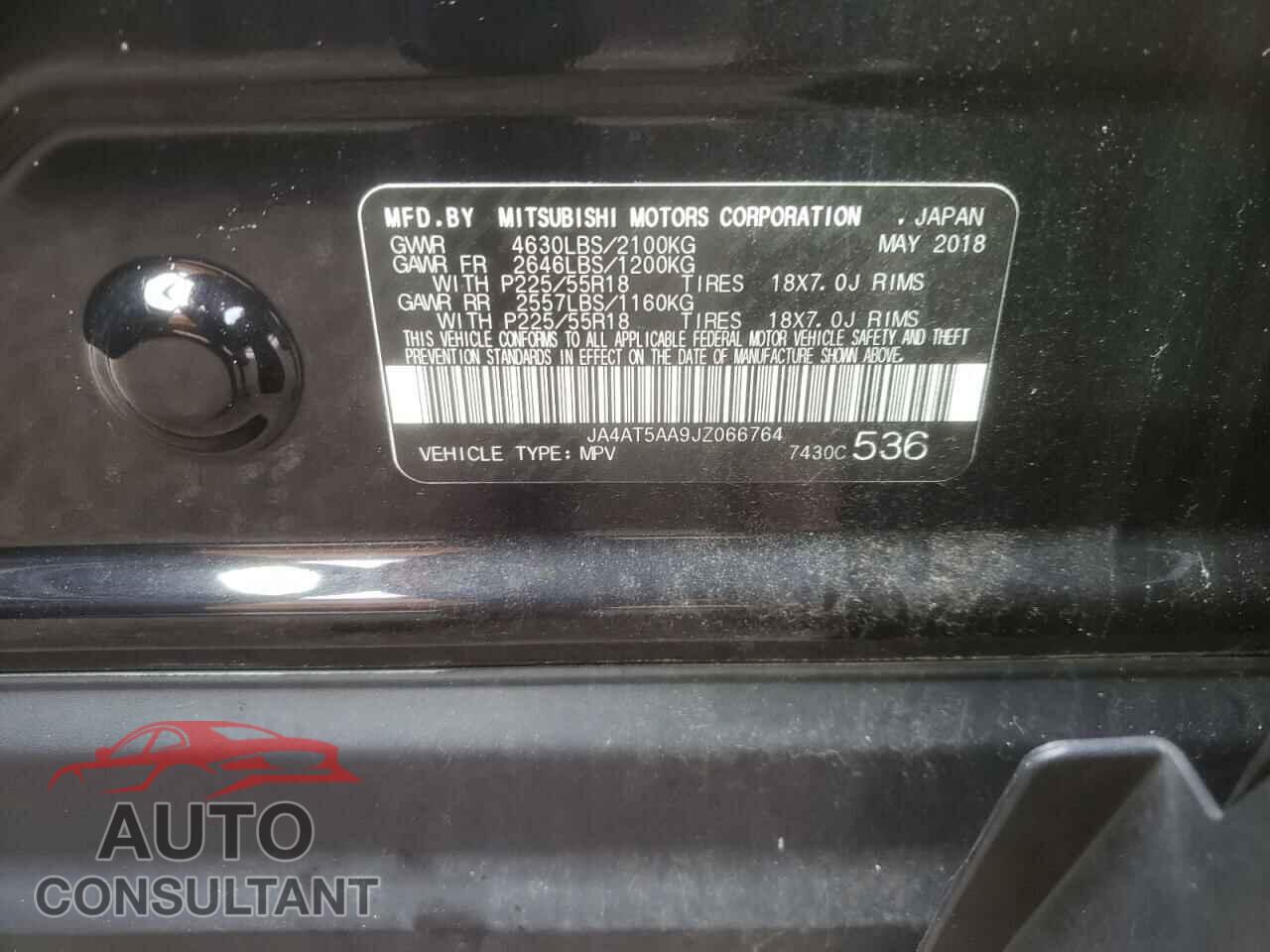 MITSUBISHI ECLIPSE 2018 - JA4AT5AA9JZ066764