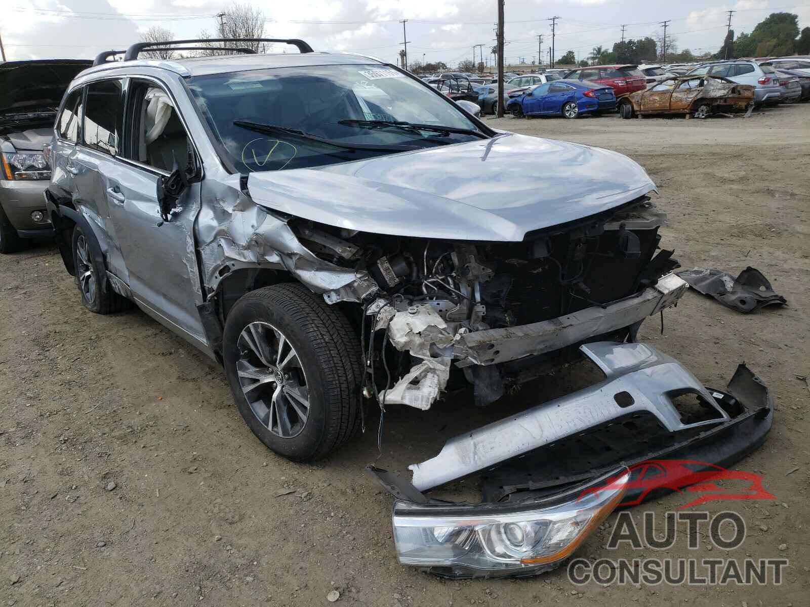 TOYOTA HIGHLANDER 2016 - 5TDJKRFH6GS264055