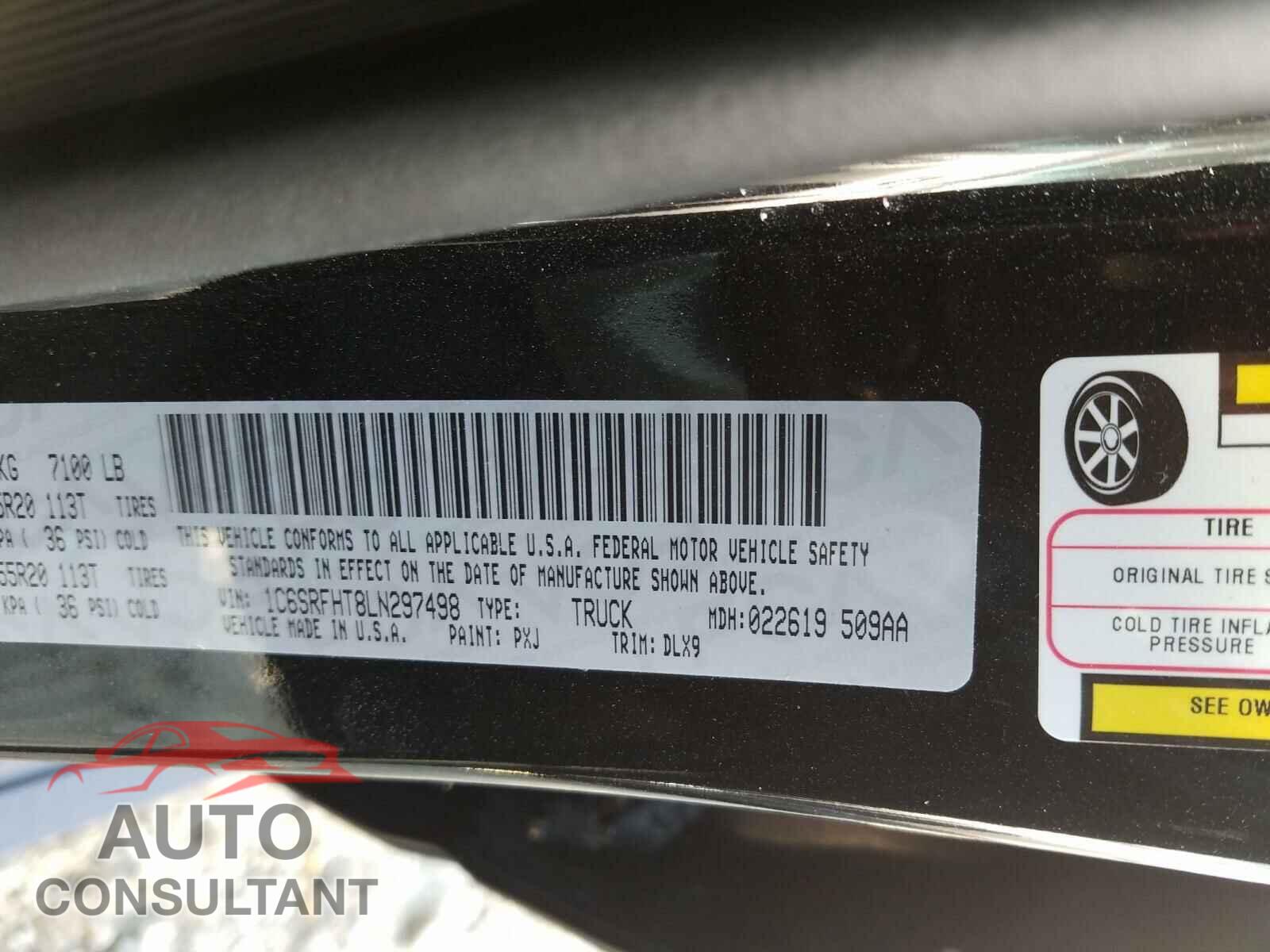 RAM 1500 2020 - 1C6SRFHT8LN297498