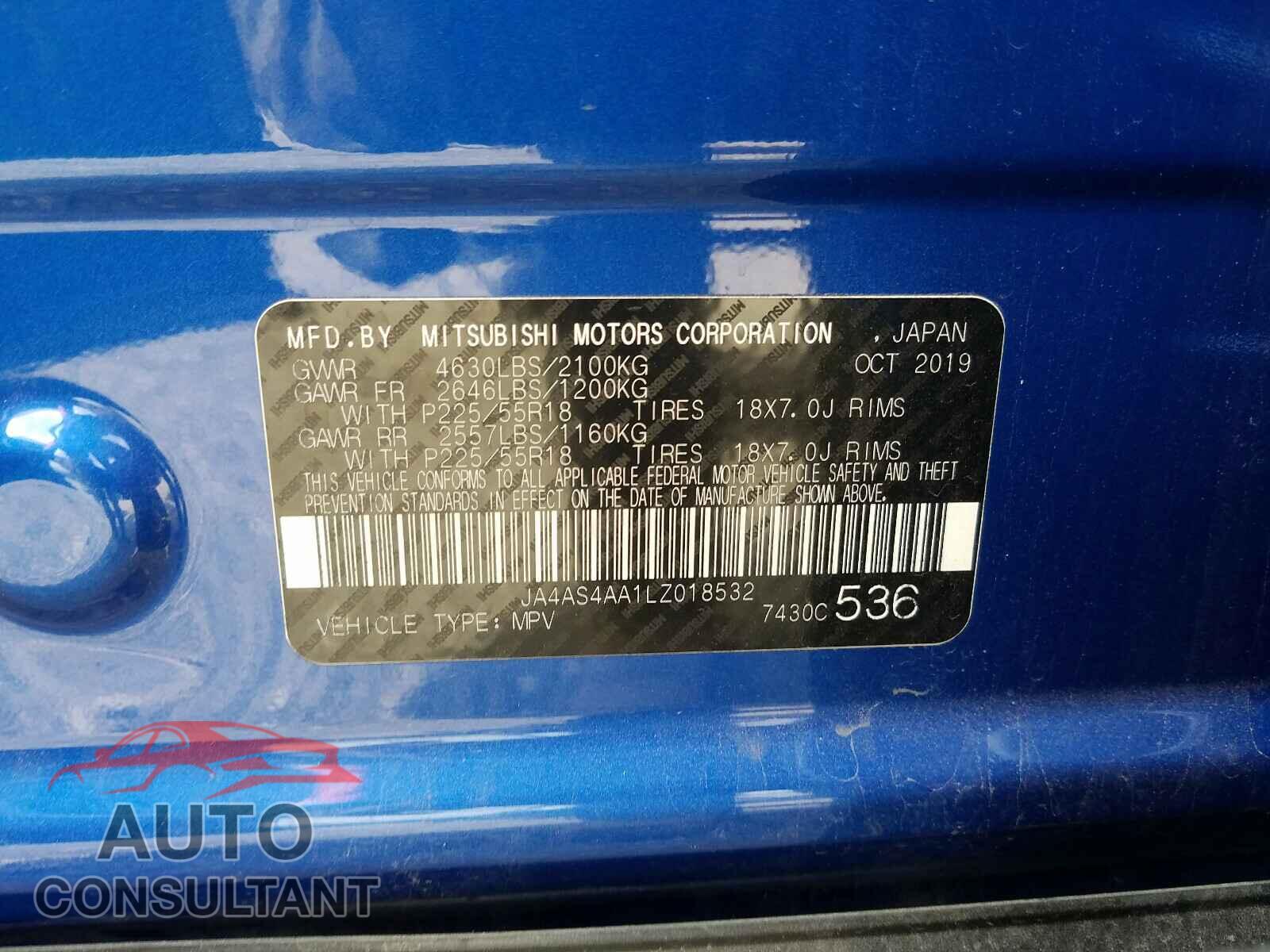 MITSUBISHI ECLIPSE 2020 - JA4AS4AA1LZ018532