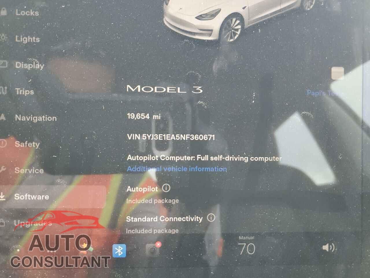 TESLA MODEL 3 2022 - 5YJ3E1EA5NF360671