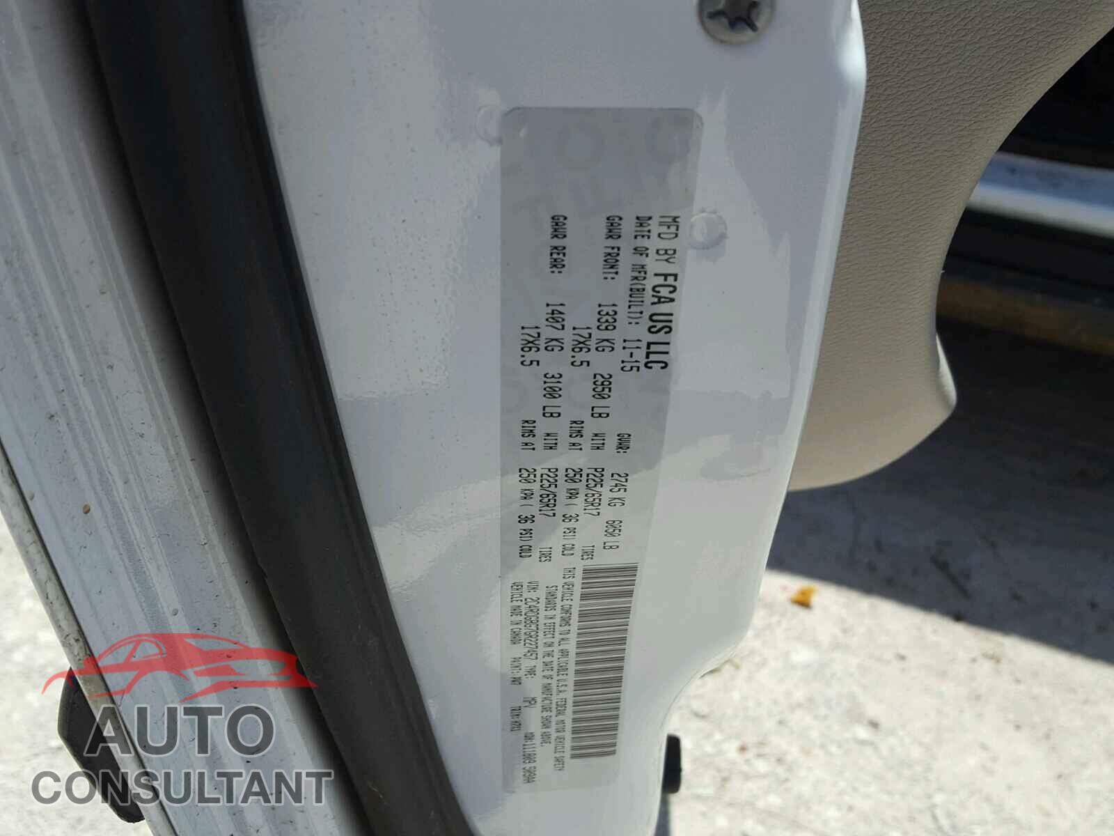 DODGE CARAVAN 2016 - 2C4RDGBG7GR227457