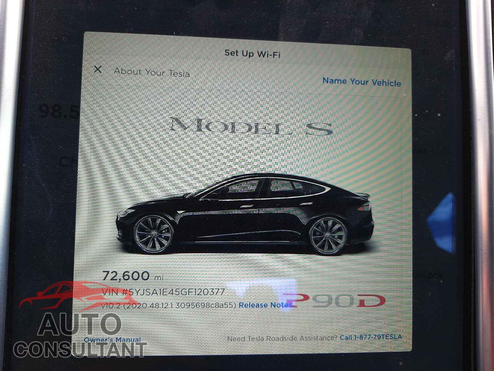 TESLA MODEL S 2016 - 5YJSA1E45GF120377