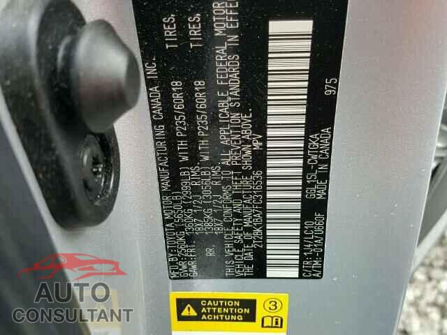 LEXUS RX350 2015 - 2T2BK1BA7FC316536