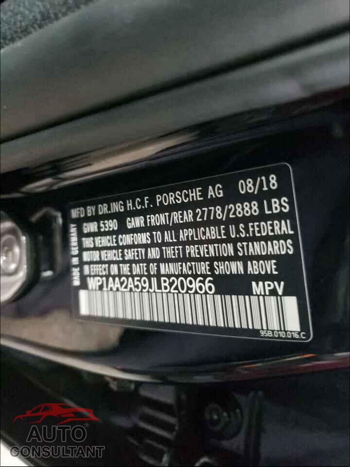 PORSCHE MACAN 2018 - WP1AA2A59JLB20966