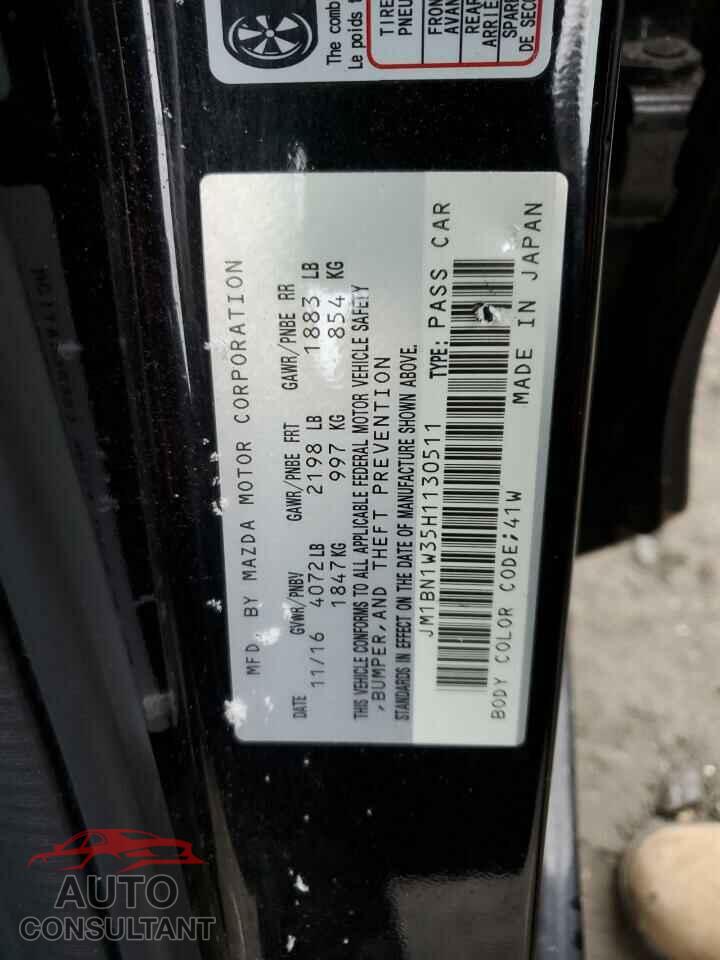 MAZDA 3 2017 - JM1BN1W35H1130511