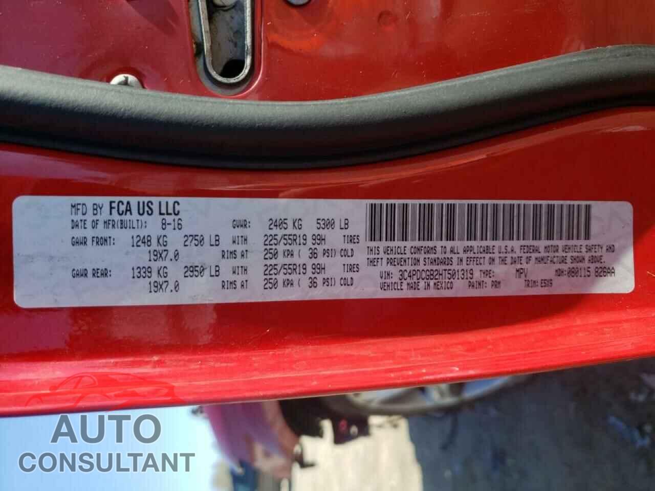 DODGE JOURNEY 2017 - 3C4PDCGB2HT501319