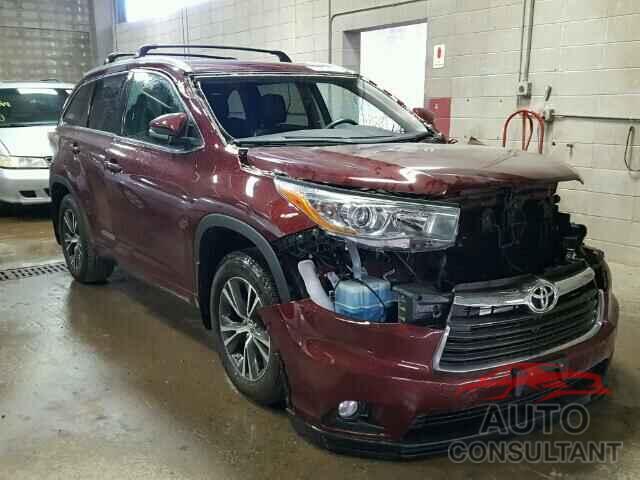 TOYOTA HIGHLANDER 2016 - 5TDJKRFH0GS286245