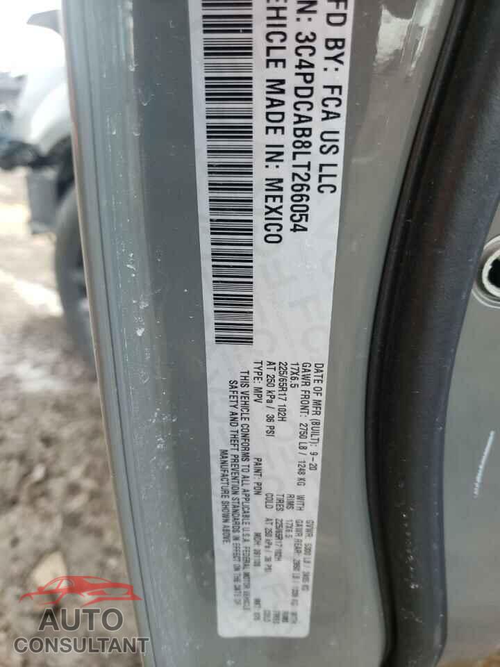 DODGE JOURNEY 2020 - 3C4PDCAB8LT266054