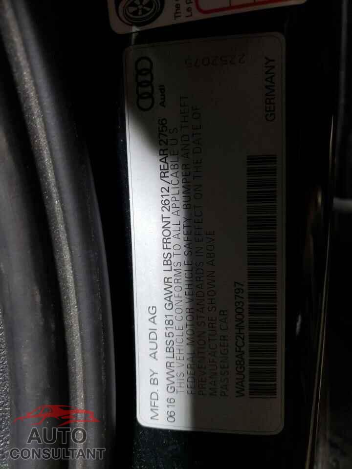AUDI A6 2017 - WAUG8AFC2HN003797