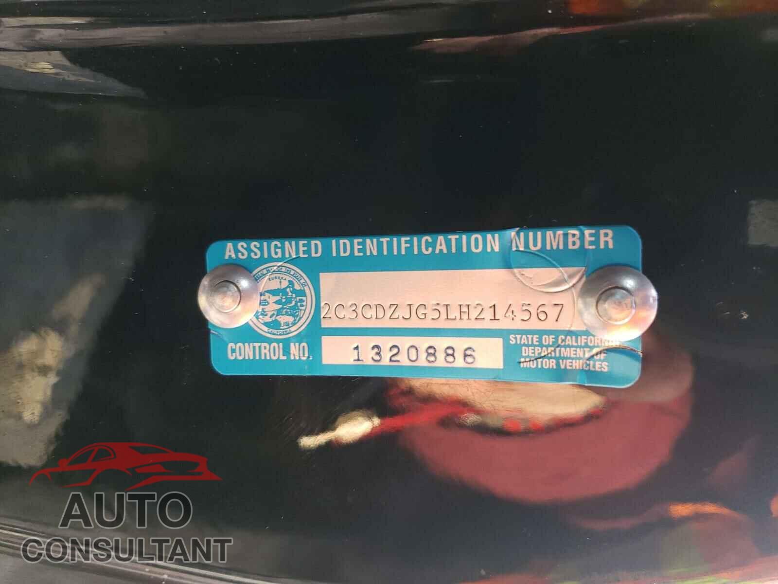 DODGE CHALLENGER 2020 - 2C3CDZJG5LH214567