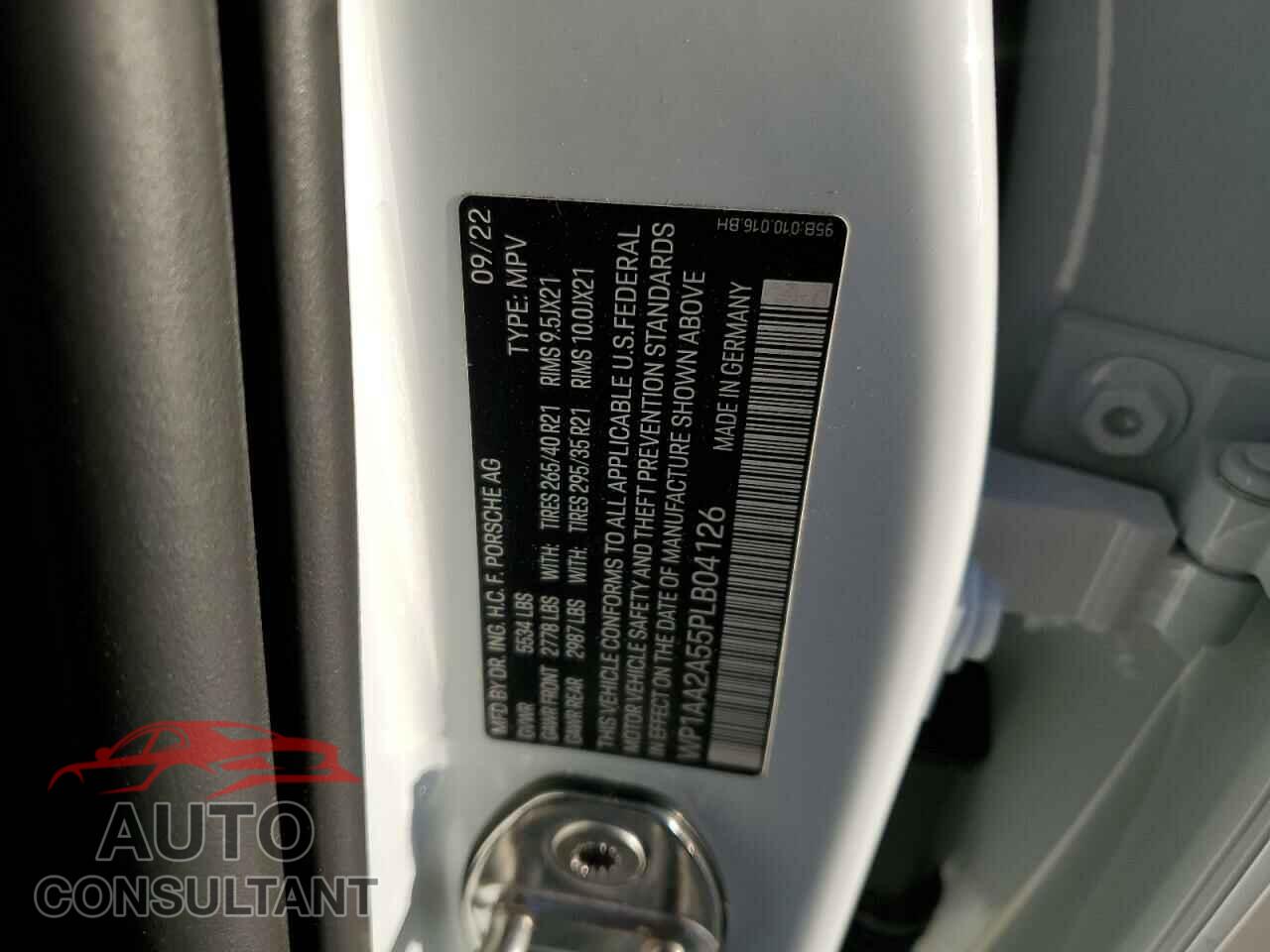 PORSCHE MACAN BASE 2023 - WP1AA2A55PLB04126