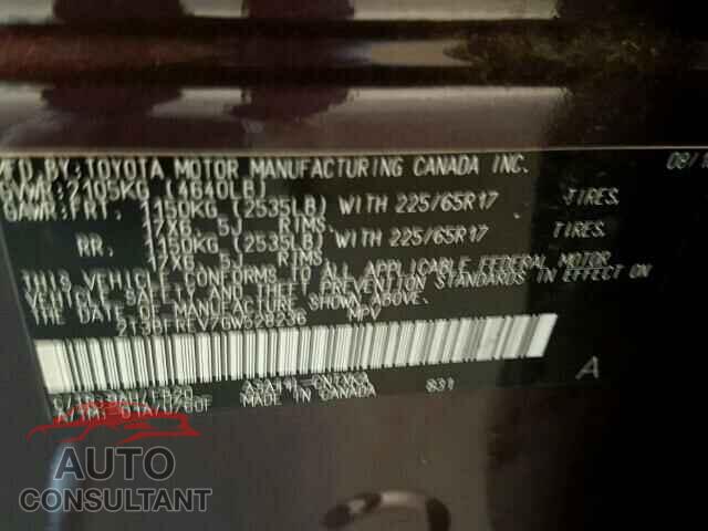 TOYOTA RAV4 2016 - 2T3BFREV7GW528236